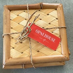 Opalhouse Woven Bamboo Coaster Set